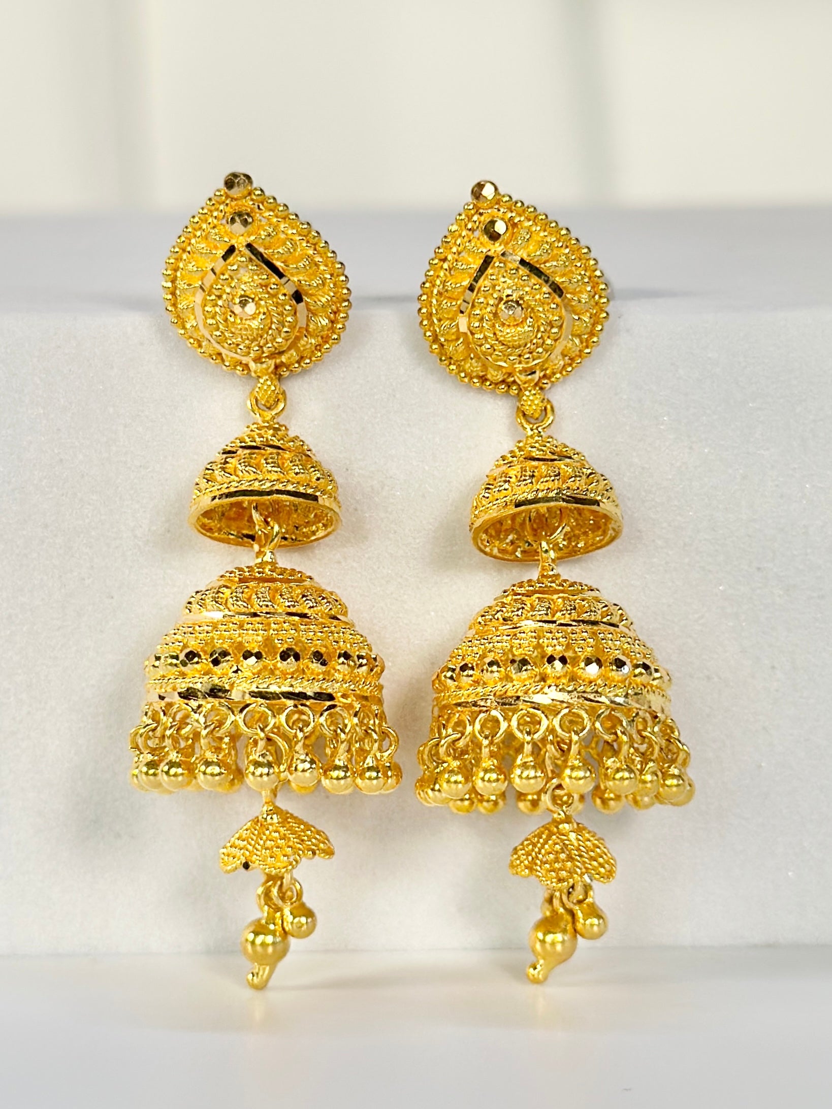 Saira Drop Earrings - 17.7g – Nashad Jewellers